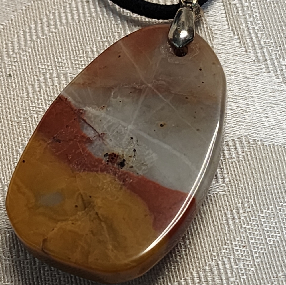 Thai 925 Sterling Silver Pendant Noreena Jasper Carved Wolf Necklace Healing Gem - Picture 8 of 12